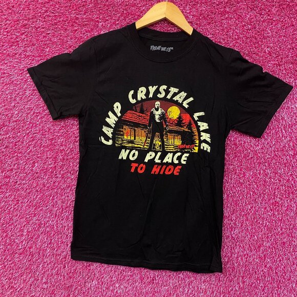 Friday the 13th Jason Vorhees Camp Crystal Lake No Place To Hide Horror Tshirt S - Picture 3 of 4
